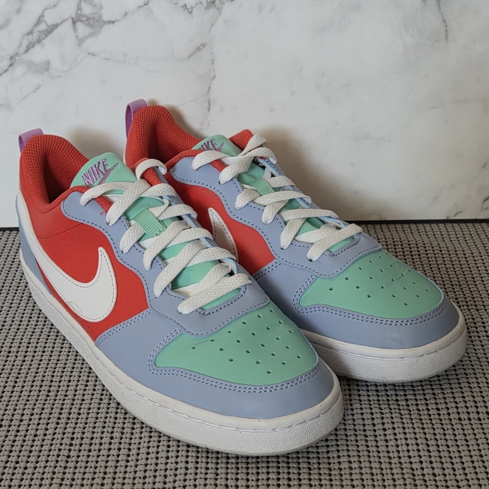 Nike Court Borough Low Recraft GS Cobalt Bliss Track Red Size 7 Youth - Picture 2 of 9